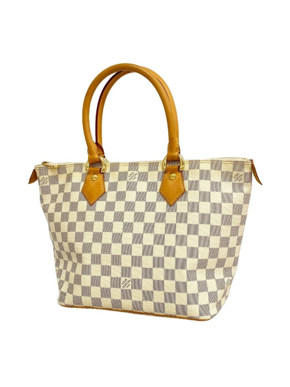 Louis Vuitton Handbag Damier Azur Saleya PM White